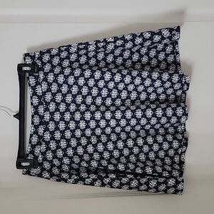 H&M Size S Blue & White Floral Patterned A-Line Mini Skirt, Exc. Used Cond.